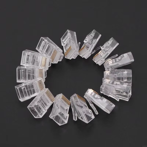 Cable de red Cabeza de cristal Conector RJ45 Cabeza de cristal 6U para Cat5 Cat5e Cat6 Cable de red Ethernet Lan - Product Image 4