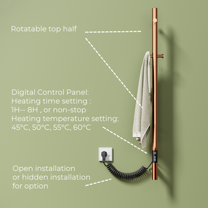 Thiết Kế Đặc Biệt Khăn Tắm Giá Điện Nhiệt Khô Khăn Ấm Hơn Giá Treo Tường Dọc Nước Nóng Khăn Giá - Product Image 5