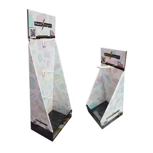 Expositores de mostrador de cartón de promoción de supermercado de diseño personalizado plegables con ganchos - Product Image 6