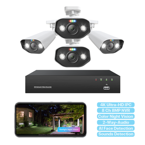 8 Channel PoE <strong>Security</strong> <strong>System</strong> Real-Time Notification on APP <strong>Network</strong> Real-time Call Two-Way Audio Camera <strong>System</strong> - Product Image 1