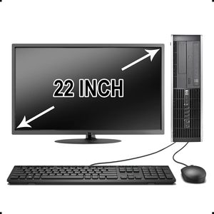 For <strong>HP</strong> Elite <strong>Desktop</strong> <strong>Computer</strong> Windows 10 Professional Intel Quad Core I7 3.2GHz 8GB RAM 500GB HDD 22inch LCD Monitor New Product - Product Image 2