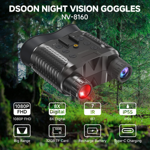 2.7 inç TFT LCD ekran NVG gözlük 12MP 1080P avcılık kızılötesi dijital kask monte gece görüş - Product Image 4
