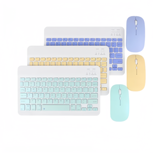 Mini teclado y ratón inalámbrico portátil de 10 pulgadas para juegos, combos de ratón para tableta, Pc, teléfono móvil, teclado Bluetooth, combos de ratón - Product Image 1