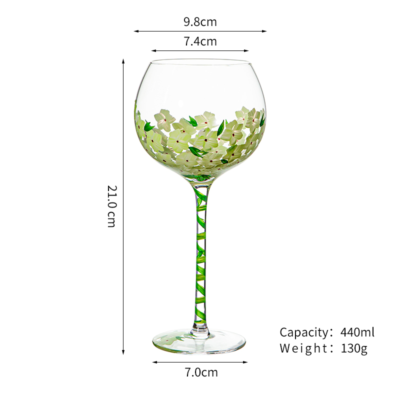 Hand-painted Green Floral