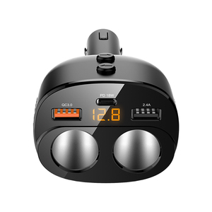 2025ที่จุดบุหรี่ USB คู่อเนกประสงค์100W ที่ชาร์จในรถแบบ one-to-too พร้อมไฟ5V/2.4A และ5V/เอาต์พุต3A - Product Image 3