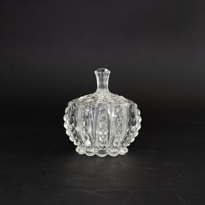 Crystal Castle Design Glass Covered Storage <strong>Jar</strong>, Candy Dish Box - Product Image 1