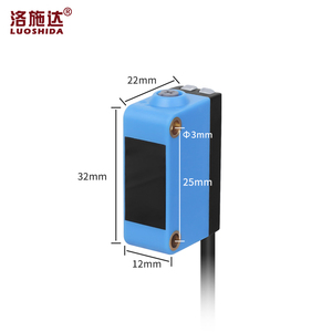 Sensor fotoeléctrico de reflexión difusa cuadrada de distancia ajustable sensible conmutable NO NC de alta precisión - Product Image 2