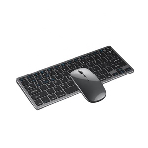 Combo de teclado y ratón inalámbricos BT Bluetooth recargables de 3 modos para teléfonos Apple Ipad Android Windows Tablet - Product Image 4