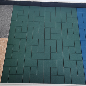 Bền sân chơi cao su Mat ngoài trời cho mẫu giáo dày sàn gạch vuông cao su chống trượt sàn - Product Image 2