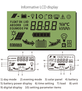 Контроллер солнечной батареи 12v 24v 48v 60A 80A 100A 120A с ЖК-дисплеем, контроллер солнечной системы питания PWM Mppt Контроллер заряда