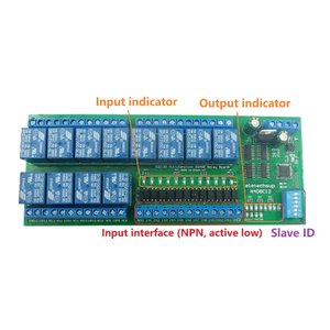 12CH DC12V 24V NPN Salida de entrada digital UART RS485 Módulo de relé Modbus RTU DIN35 C45 Tablero de caja de riel para control de máquina PLC PTZ - Product Image 6