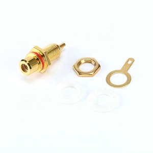 2pcs RCA连接器RCA母插座连接器机箱面板安装适配器音频端子插头3.5毫米插头AV插头 - Product Image 5