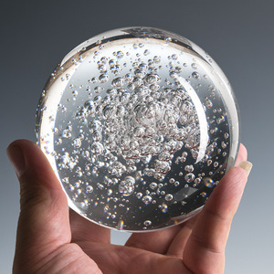 MH-SJ0104 <strong>K9</strong> Greast Crystal Bubble Ball Globe Transparent Glass Crystal Bubble Ball <strong>Sphere</strong> with Bubbles - Product Image 5