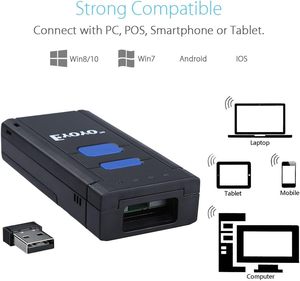 Eyoyo Portable Mini 1D 3 en 1 Bluetooth Inalámbrico con cable Inventario Lector de código de barras Teléfono Escáner de código de barras para iPhone Android - Product Image 4