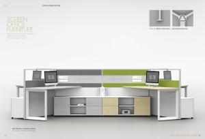 工作站现代专业办公桌，内置有线频道和电源管理无杂物设计 - Product Image 2