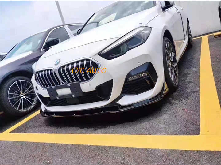 F44 Carbon Look Performance Front Lip ABS Gloss Black Splitter for BMW 2 Series F44 Gran Coupe 2018 2019 2020 2021 2022+