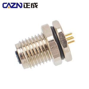 ซ็อกเก็ตโลหะกันน้ำ M5 3pin ขั้วต่อแผง PCB 4Pin ด้านหน้าและด้านหลังซ็อกเก็ตปลั๊กตัวผู้และตัวเมีย - Product Image 2