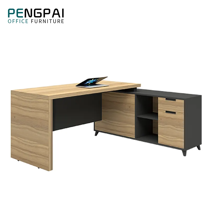 Pengpai de moda de madera de mdf duradera antiguo moderno mesa de oficina