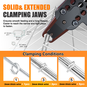 KAMSIN K-SC7E 15 ölçer uzun burun pnömatik bükümlü halka silah kiti-3/4 "taç 7-8mm kapatma-yengeç tuzakları ve Gabion için hava Powered - Product Image 2