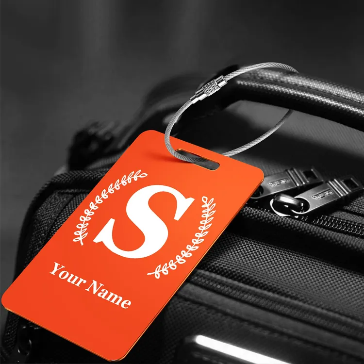Gepäcketikett aus Aluminiumlegierung mit mehreren Farben metall-Gepäcketikett kundenspezifische Bordkarte Flugliniengepäck