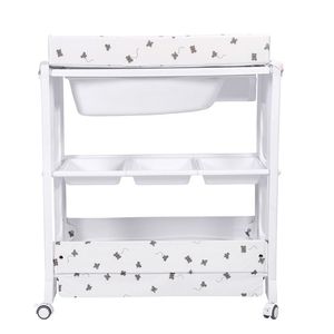 Newborn Baby Bath Table with <strong>Diaper</strong> Changing Mobile Touch Care <strong>Cartoons</strong> Changing Pad for Bathing and Napping Baby Bed - Product Image 4