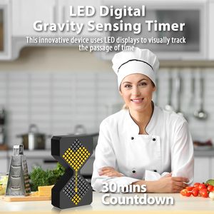 YIZHI Sensor de gravedad Led recargable Luz nocturna Temporizador de arena en forma de reloj de arena Temporizador de cuenta regresiva de 1 a 30 minutos con cable tipo C - Product Image 6