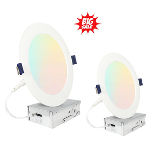 6インチ超薄型減光可能照明5CCT切り替え可能LED 12W ETL認定エネルギースターIP44ジャンクションボックス付き - Product Image 2