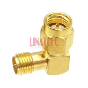 <strong>SMA</strong> Male <strong>Plug</strong> to RP <strong>SMA</strong> Female <strong>Plug</strong> 90 Degree Right Angle Connector - Product Image 5