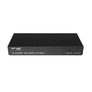 Divisor DisplayPort de 2 puertos, 1 entrada y 2 salidas, 4K, 60HZ, 1 distribuidor de ordenador, 2 monitores + adaptador de corriente, divisor DP 1x2