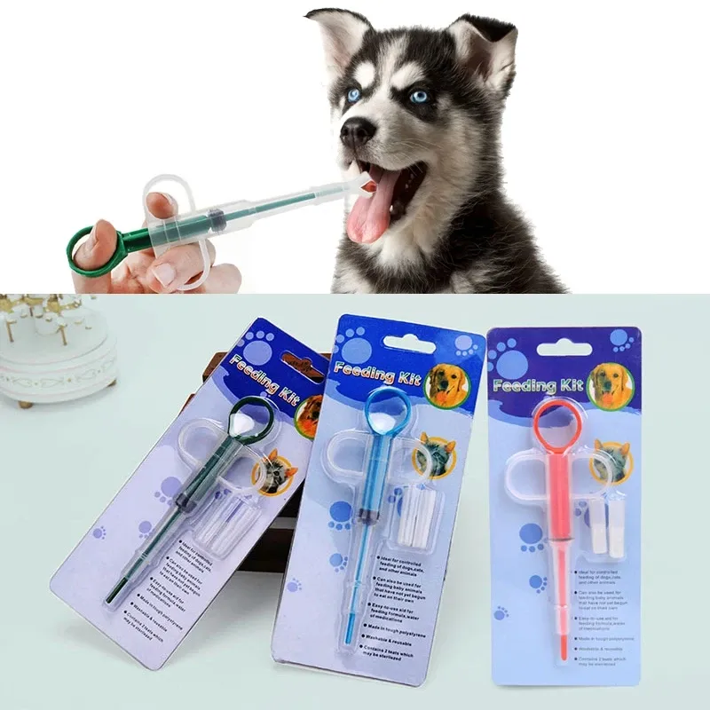 Pet Dog Cat Dispenser di medicinali Tablet Tablet Tablet siringa compresse cucciolo dato canne di controllo casa universale cucciolo coniglio alimentatore strumenti