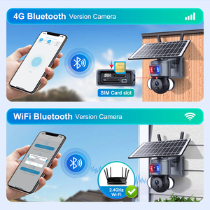 12000mAh 4G Sim kart R & B Alarm çift görünüm çift bağlantı güneş enerjili pil PTZ güvenlik CCTV kablosuz PIR ağ kamerası - Product Image 2