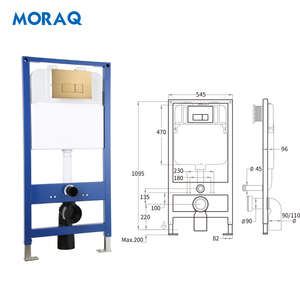 Hot Sale Wall-Mounted Modern Banheiro Oculta Cisterna Quiet Flush Placa Toalete com Tanque De Água Escondida Material HDPE