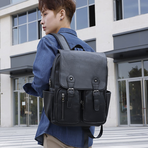 Tùy Chỉnh Không Thấm Nước PU Da 15.6 Inch Máy Tính Người Đàn Ông Của Kinh Doanh Cao Đẳng Túi Siêu Mỏng Du Lịch Máy Tính Xách Tay Ba Lô Với Cổng USB - Product Image 6