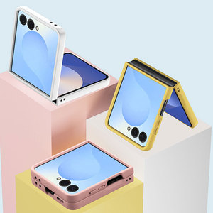 三星Galaxy Z Flip 7时尚纯色防震罩原装2025彩色哑光硬甲糖果手机壳 - Product Image 1