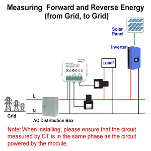 2024 Tuyaスマートジグビー双方向エネルギーメーター80Aクランプアプリモニター付きKWh電圧電流消費量110V 240V - Product Image 4