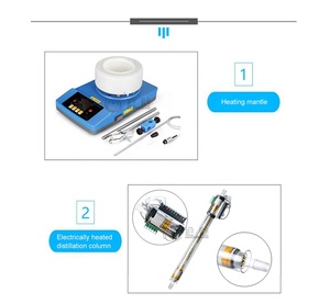 2L Lab Distillation Unit Rectifying Column With Electromagnetic Reflux Ratio Funnel