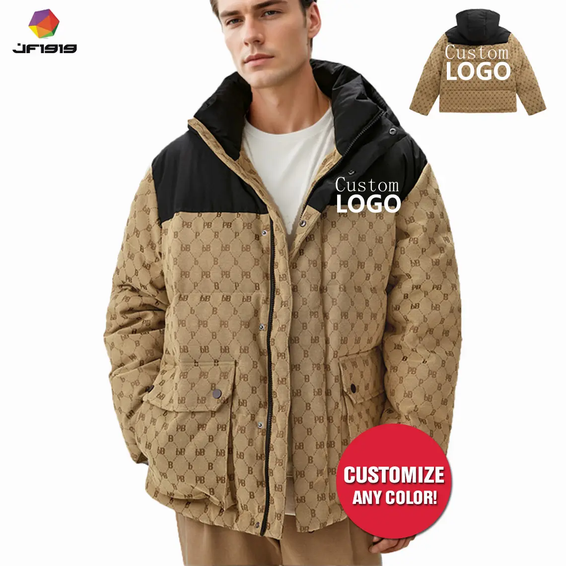 2023 Customized nocta Down Jacket Customized nocta Hiphop Men's monclear Puffer Jacket Canvas Woven 100% Polyester High Street
