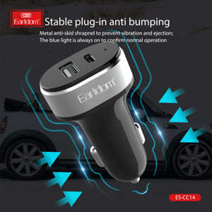 Earldom USB C araba şarjı, 45W çift bağlantı araba şarjı hızlı şarj PD şarj hızlı şarj 18W tip C araç adaptörü iPhone 13 için - Product Image 5