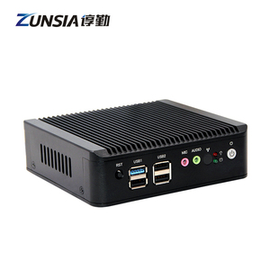 Zunsia Thin Client Celeron J1900 J1800 E3845 computadora de escritorio Host 2 Lan Quad Core 1 * HD/DP 1 * RS232 X86 Linux Barebone Mini Pc - Product Image 3