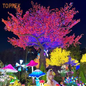 TOPREXマートLEDカラーチェンジコントロールファイバーグラスツリーライトストリートパーク都市景観照明屋外人工プラント - Product Image 2