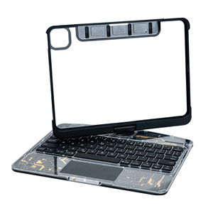 Precio de fábrica Funda de teclado Bluetooth giratoria de 360 grados con diseño de estructura transparente para iPad de 10,9 pulgadas/iPad de 11 pulgadas - Product Image 2