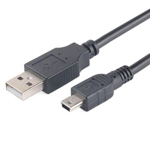 Usb 2.0 Mini 5pin min Usb am-bm Panel dağı vida ile kulak Usb2.0 uzatma kablosu 0.3M 0.5M 1M 1.8 metre - Product Image 1