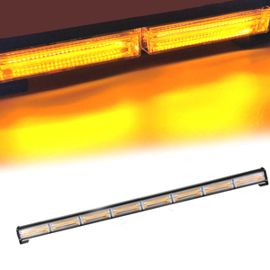 8LED 47 Inch <strong>12V</strong>-24V <strong>80W</strong> COB <strong>LED</strong> Strobe Rooftop Traffic Advisor Flashing Emergency Warning Light Bar with Suction Amber Red&amp;Blue - Product Image 6