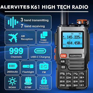 2 упаковки FCC CE Alervites Walkie Talkie 5 Вт UV K61 AT-K61 двухстороннее радио полный диапазон приема типа C заряд воздуха DTMF NOAA - Product Image 2