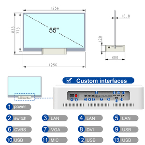 LW550JUL-HMA1 55&quot; Inch Smart OLED Transparent TV 1920*1080 Display Desktop Type Android OS HDM PCAP Capacitive Touch Screen - Product Image 3