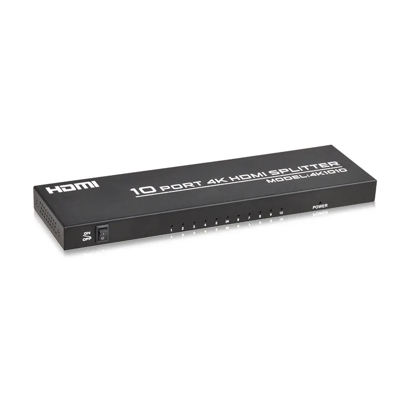 SY 1x10 1 इन 10 आउट 4k HDMI स्प्लिटर डुप्लिकेटर/डिस्ट्रीब्यूटर डुप्लिकेट/मिरर स्क्रीन, 3D को सपोर्ट करता है, प्रदर्शनियों के लिए उपयुक्त,