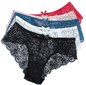 Nieuw Design Dames Mid-Rise Sexy Ademende Kanten Lingerie Ondergoed Kant Slipje Bikini - Product Image 1