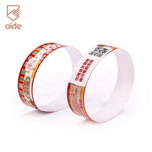 Tùy chỉnh giấy dùng một lần vé Vòng đeo tay không thấm nước Tyvek dây đeo cổ tay giấy tổng hợp dây đeo cổ tay sự kiện lễ hội bên dây đeo cổ tay - Product Image 6