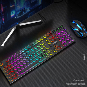 OEM ODM TF270 <strong>Custom</strong> USB Wired Light Round Keycap Punk <strong>Keyboard</strong> and <strong>Mouse</strong> <strong>Combo</strong> PC <strong>Computer</strong> Office Gaming <strong>Keyboard</strong> <strong>Mouse</strong> Set - Product Image 5