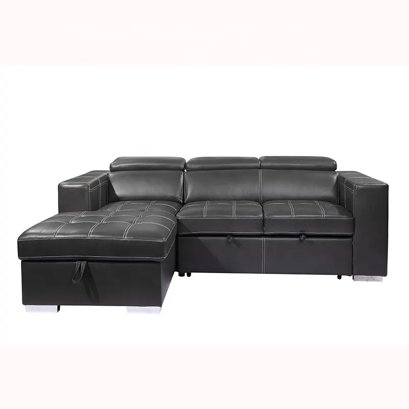 En popüler l kanepe kılıfı gri oturma odası kanepe 3 koltuk uzanma kanepesi ev kullanımı için